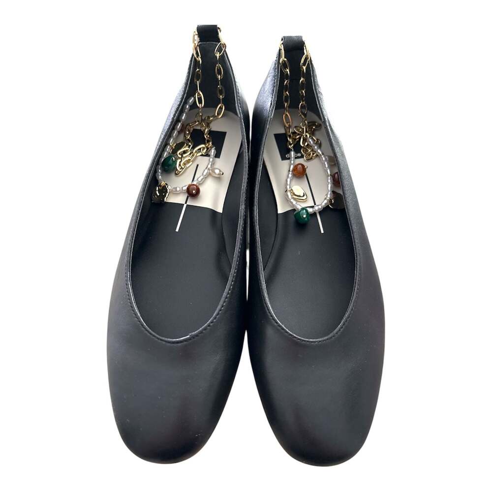 dolce vita Baiden Ballerina Flats  Black Leather Size 9 - Picture 8 of 9